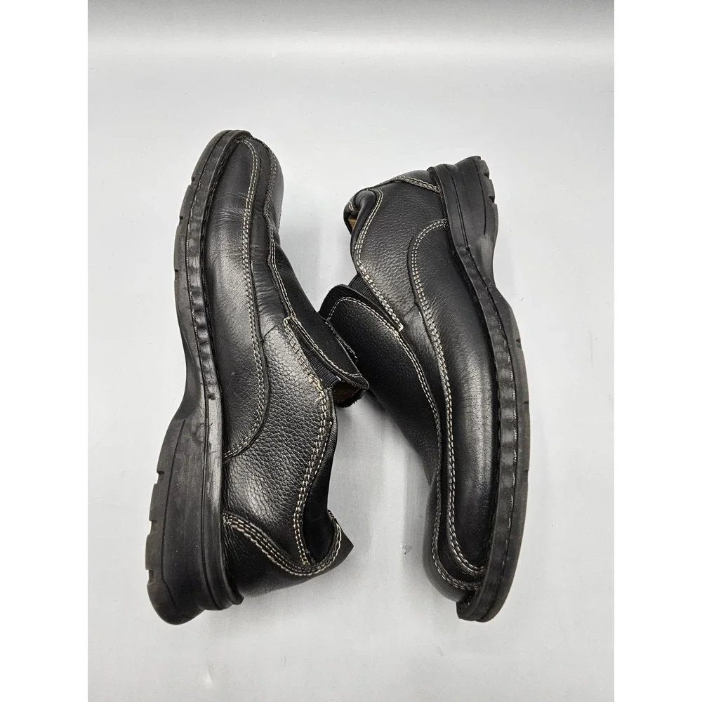 GH Bass Co Lenny Black Leather Slip On Loafers Boat‎ Shoes Mens Size 7 M